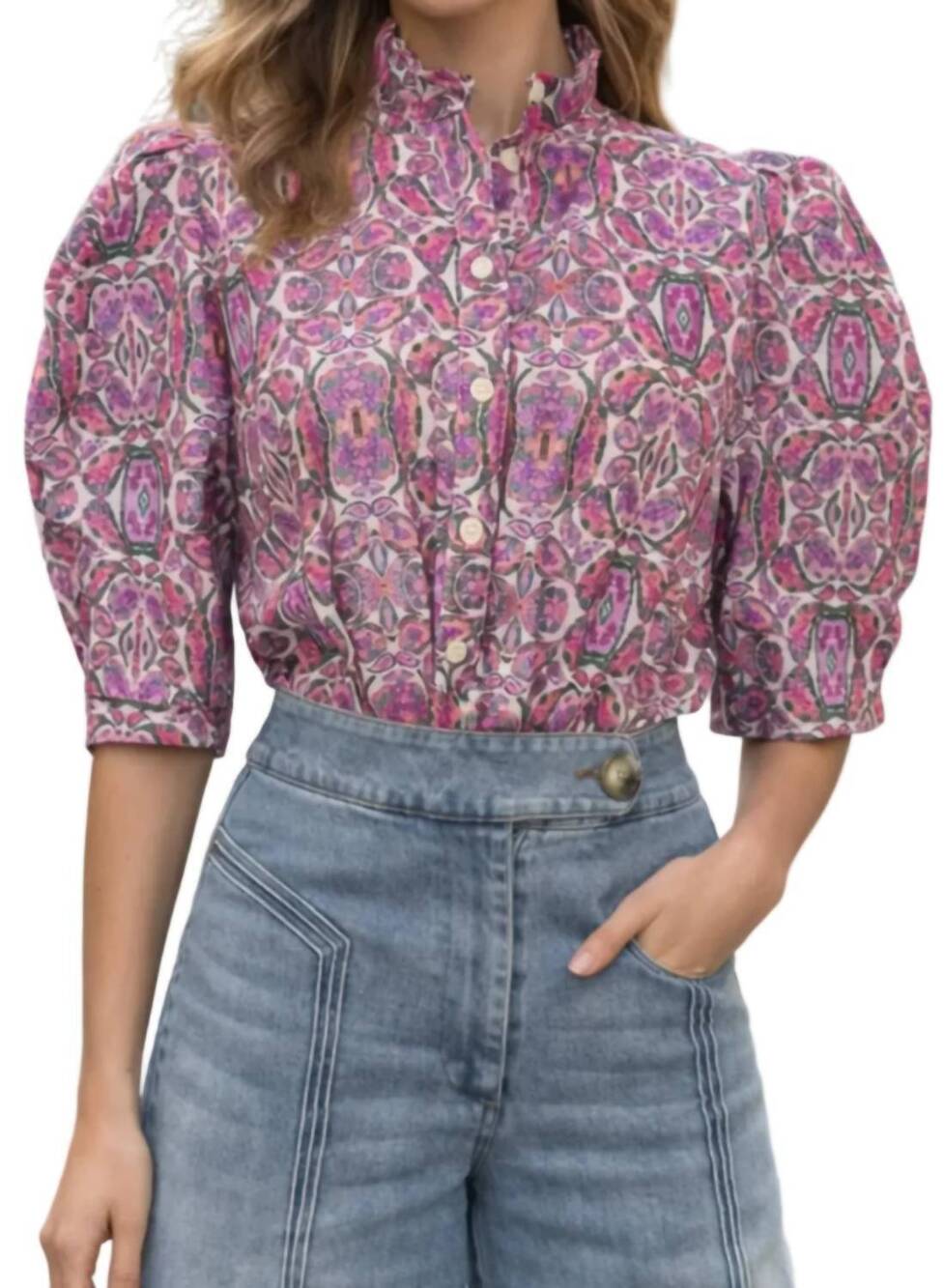 NEW FATE isabel blouse in purple